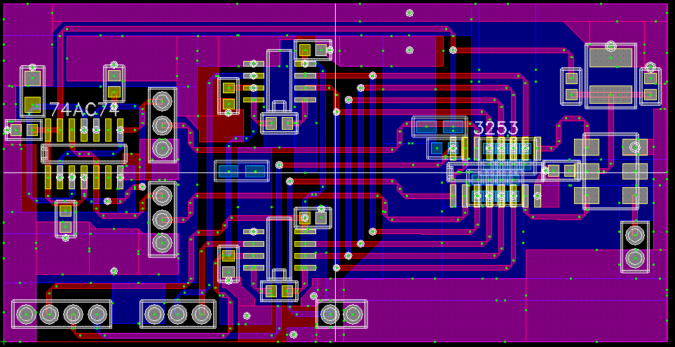 PCB para um QSD em desenvolvimento.